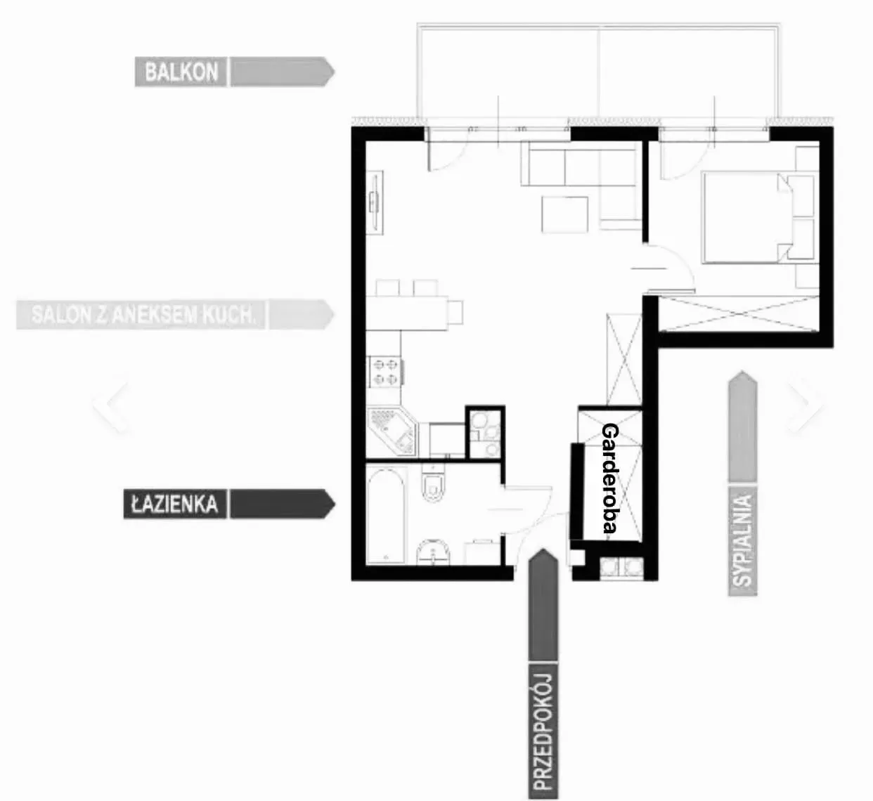 Mieszkanie na wynajem - Gliwice, Osiedle Parkowe 8